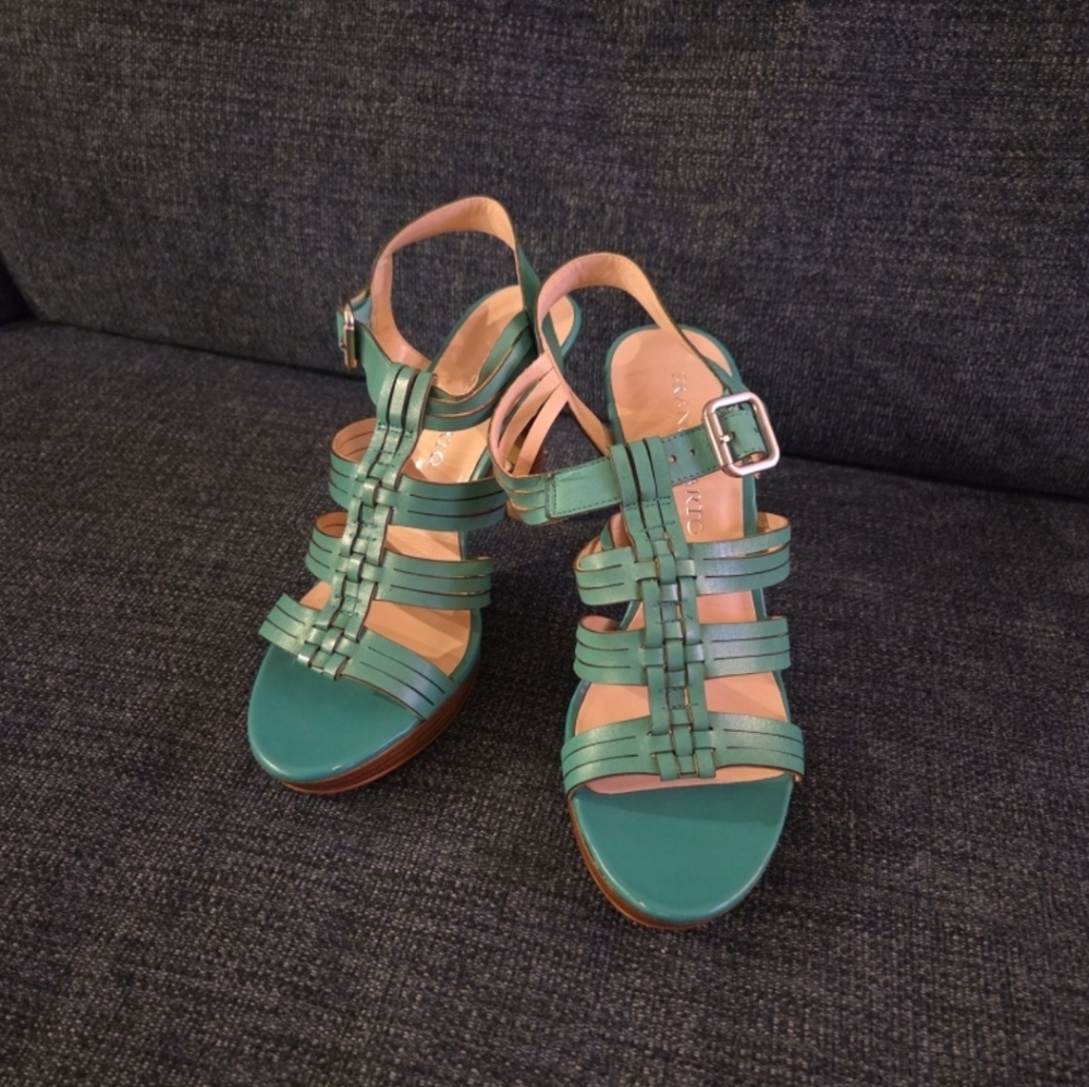 Franco Sarto Leather Sandal Heels